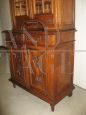 Antique cupboard with glass doors, early 20th century