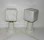 Pair of Vitropol cube table lamps, Poland 1970s