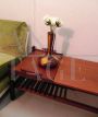 Vintage low coffee table with tray, 1950s