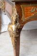 Antique Bureau Plat Napoleon III French Desk in Exotic Wood