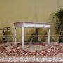 Vintage white wooden table with original patina