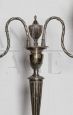 Antique silver metal candelabra