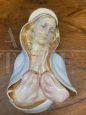 Ceramic Madonna hanging sculpture from the 1950s 