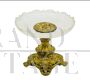 Napoleon III centerpiece tazza cup in bronze and glass
