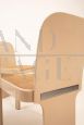 Set of 4 designer chairs by Pierluigi Molinari for Pozzi with Vienna straw seat