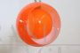 Orange Murano glass pendant light, Italian Space Age 1960s