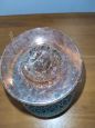 Vintage vase in light blue Murano glass with crackle effect