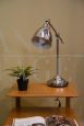 Industrial chrome table lamp