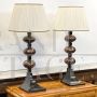 Pair of vintage Murano glass bedside lamps