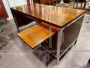 Ettore Sottsass style desk in steel and rosewood