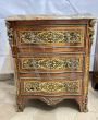 Pair of antique Napoleon III bedside tables in Boulle style, mid-19th century