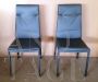 La Nuova Casa design chairs in gray leather, 2000s            