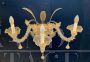 Rezzonico wall lamp in gold Murano glass, Seguso 1980s
