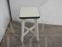 Vintage stool in fir and white formica, 1950s