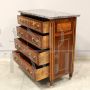 Antique 18th century Louis XVI chest of drawers inlaid with marble top