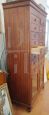 Vintage office chest of drawers with 16 drawers and two glass doors
