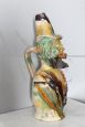 Seminara majolica jug from Calabria with anthropomorphic figure