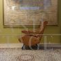Reclining armchair by Nello Pini in brown skai