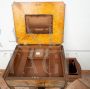 Antique Napoleon III work table inlaid with precious exotic woods