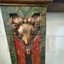 Antique 19th century hand-painted fireplace surround