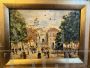 Turri - Painting of an Italian city, oil on panel from the 20th century      