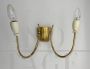 Pair of brass wall lamps attributed to Stilnovo, Italy 1950s