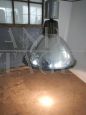 Vintage industrial lamps in chromed metal