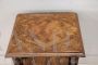 Art Deco bedside table decorated in walnut briar