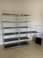Design modular bookcase in metal, Italy 70s