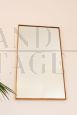 Rectangular brass mirror, Italy 1960s