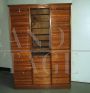 1940s - 1950s roller shutter office bookcase filing cabinet