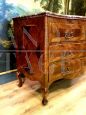 Chest of drawers of the 18th century from the Island of Malta with wavy sides and front