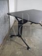 Arco office table or desk by Olivetti with leather top