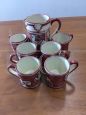 tage ceramic jug with 6 mugs by L.Ar.Ce Orvieto          