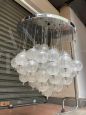Mazzega chandelier with bubbles in Murano glass