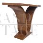 Double-sided console in art deco style in walnut briar