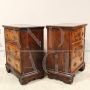 Pair of Louis XV walnut bedside tables, 18th century Italy
