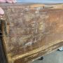 Antique Italian chest in solid walnut with carvings, 17th century