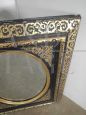 Vintage oval mirror with antique style gilt frame