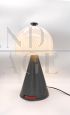 Vintage Italian glass table lamp with play of light        