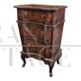 Pair of 19th century Venetian bedside tables in walnut and briar