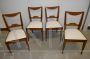 Set of four antique oak chairs from the mid-19th century