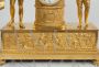 Antique Empire clock in gilt bronze with King Charles X