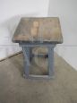 70's industrial stool in gray lacquered wood
