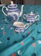 Petrus Regout - Royal Sphinx coffee set in blue decorated ceramic