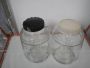 Pair of vintage glass shop jars