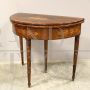 Charles X console table in inlaid walnut, Italy 19th century