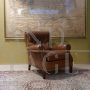 1920s brown leather armchair