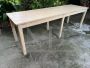 Large vintage white lacquered industrial shop table, 1950s