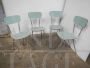 Set of 4 speckled green formica dining chairs, 1960s